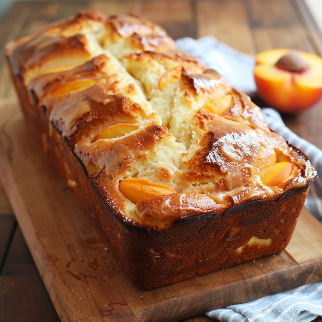 Peaches Cream Cheese Loaf - My skinny Recipes