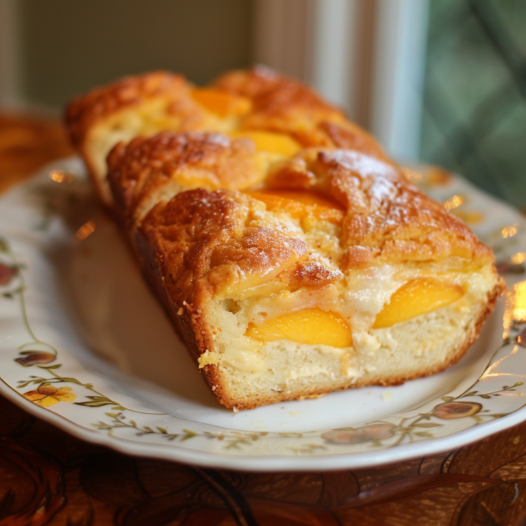 Peaches Cream Cheese Loaf - My skinny Recipes