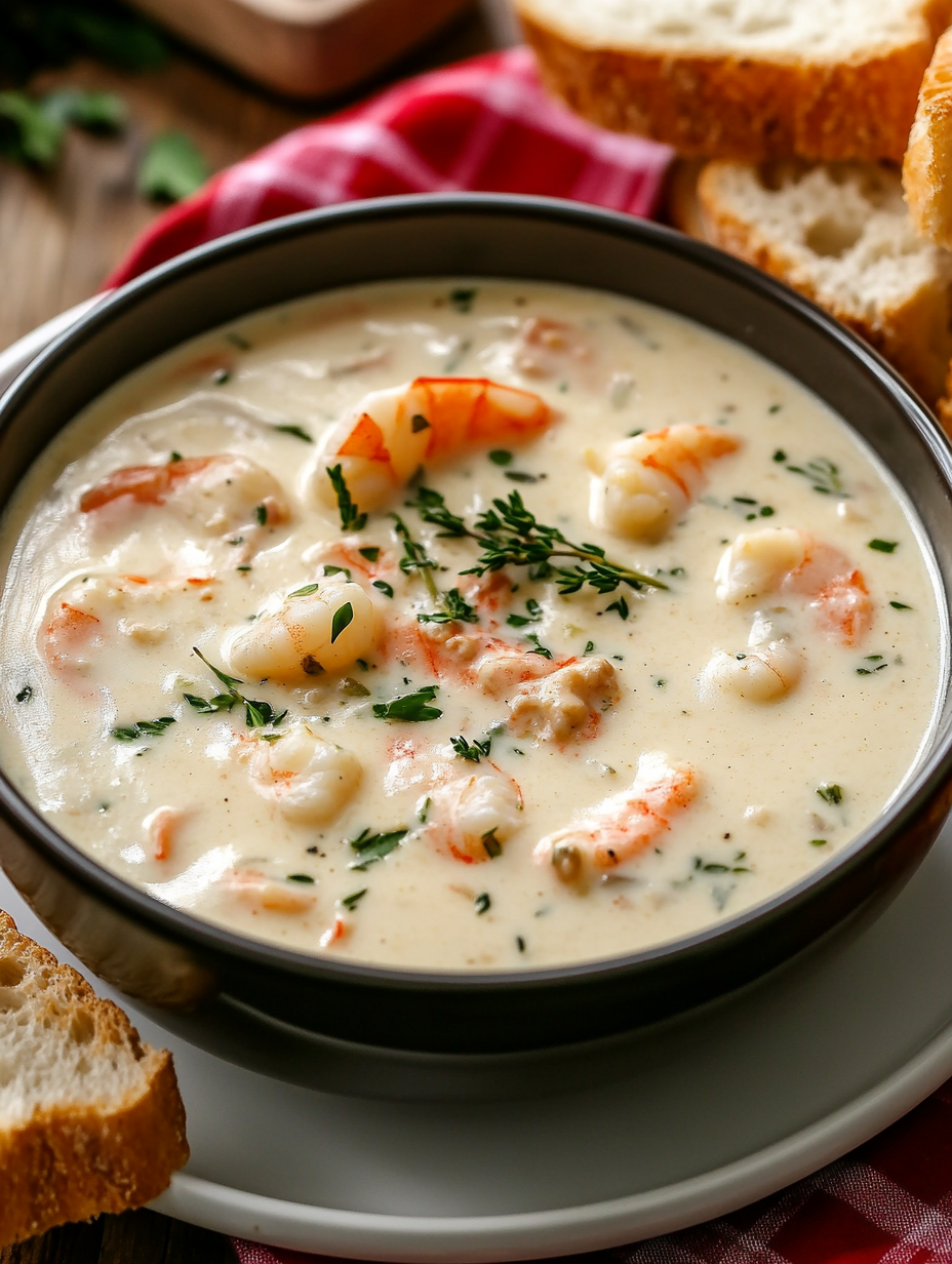Crab and Shrimp Seafood Bisque - My skinny Recipes