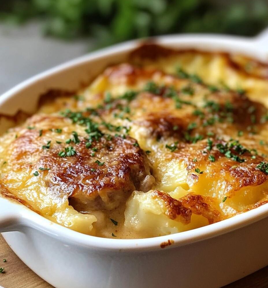 Smothered Pork Chop Scalloped Potato Casserole